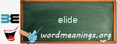 WordMeaning blackboard for elide